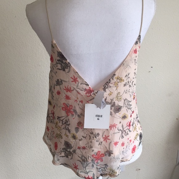 LF pink floral flowy tank top - Picture 2 of 3